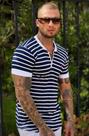 Camisa listrada bold com ziper