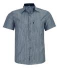 Camisa Listrada Manga Curta Lbl Com Bolso Não Amassa 3022