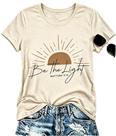 Camisa LLHXRUI Be The Light Matthew 5:14 Christian para mulheres Camisa LLHXRUI Be The Light Matthew 5:14 Christian para mulheres