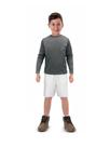 Camisa Longa Infantil Moda Praia Uv 50 Térmica Verão Cinza Chumbo Camisa Longa Infantil Moda Praia Uv 50 Térmica Verão Cinza Chumbo