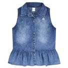 Camisa Look Jeans Babado Jeans - UNICA - 10