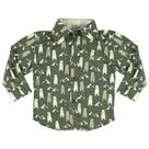 Camisa Look Jeans Estampada Verde - VERDE - G