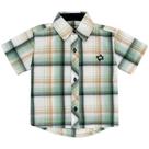 Camisa Look Jeans Manga Curta Verde - UNICA - P