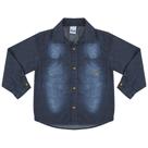 Camisa Look Jeans Manga Longa Azul - UNICA - 3P