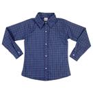 Camisa Look Jeans Xadrez Azul-Marinho