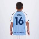 Camisa Manchester City Rodri 16 Ultimato Juvenil Azul