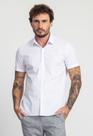 Camisa Manga Curta Docthos Slim Tricoline C/ Elastano Liso