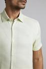 Camisa Manga Curta Estampada Slim Fit - Verde Limão