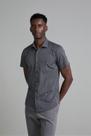 Camisa Manga Curta Slim Fit - Preto