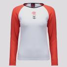 Camisa Manga Longa Flamengo Plaga Feminina Branca