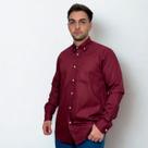 Camisa Manga Longa Masculina Txc Bordo Lisa Bordado Nobolso Camisa Manga Longa Masculina Txc Bordo Lisa Bordado Nobolso