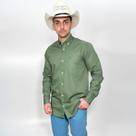 Camisa Manga Longa Masculina Txc Verde Lisa Bordado Nobolso Camisa Manga Longa Masculina Txc Verde Lisa Bordado Nobolso