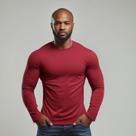 Camisa Manga Longa Masculina UV 50+ Dry Fit Esportiva Vinho