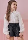 Camisa Manga Longa Menina Social Branca Kukiê