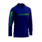 Camisa Mar Negro X-Protection Poliamida com Capuz Marinho UV50 Manga Longa