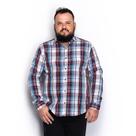 Camisa Masculina Algodão Plus Size Xadrez Manga Longa Casual