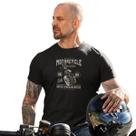 Camisa Masculina Algodão Preta Slim Fit Premium Motorcycle Tamanho:GGCor:PretoGenero:Masculino