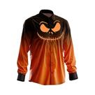 Camisa Masculina Amarela De Manga Longa Com Botões Para Festa De Halloween, Moda Outono Inverno, Top Camisa Masculina Amarela De Manga Longa Com Botões Para Festa De Halloween, Moda Outono Inverno, Top