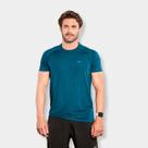 Camisa Masculina Azul Marinho TR4 Raglan Proteção Uv Respirável Camiseta Térmica Manga Curta Academia Cotidiano Esportes