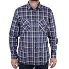 Camisa Masculina Beagle ML Comfort Xadrez Azul Antilo - 0562083