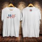 Camisa masculina branca EUA
