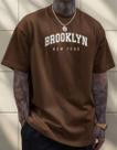 Camisa Masculina Brooklyn Algodão Estampada Básic