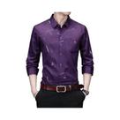Camisa Masculina Casual De Manga Longa Estampada, Não Precisa Passar, Resistente a Rugas, Moda Camisa Masculina Casual De Manga Longa Estampada, Não Precisa Passar, Resistente a Rugas, Moda