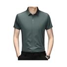 Camisa Masculina Casual De Negócios De Manga Curta Em Cor Sólida, Resistente a Rugas, Confortável