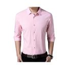 Camisa masculina casual fashion empresarial cor sólida manga comprida