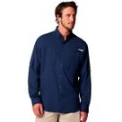 Camisa Masculina Columbia Tamiami II Omni-Shade UPF 40 Azul Marinho M