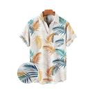 Camisa Masculina De Manga Curta Com Estampa Floral Havaiana, Moda Praia, Gola Lapela, Design De