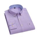 Camisa Masculina De Manga Longa 100% Algodão Com Botões E Bolso No Peito, Estilo Casual Xadrez