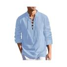 Camisa Masculina De Manga Longa Estilo Renascentista, Pirata, Viking, Medieval, Respirável, Para