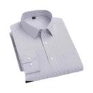 Camisa Masculina de Negócios Listrada Branca - Manga Comprida 4XL - Antirugas