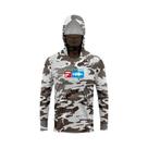 Camisa Masculina de Pesca Multifuncional com Proteção Solar UPF 50+ - com Capuz e Máscara
