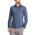 Camisa Masculina Docthos ML Slim Tech Azul Petróleo - 6054