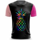 Camisa Masculina Estampa Abacaxi Camiseta Tecido Macio