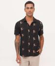 Camisa Masculina Estampa Flores Manga Curta MR-66026