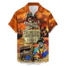 Camisa masculina HLCFACI Funny Hawaiian 2024 com estampa de papagaio XS-6XL