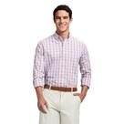 Camisa Masculina IZOD Manga Longa Xadrez Mauveglow