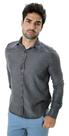 Camisa Masculina jeans black Slim Fit Manga Longa Marca Luxo exclusiva