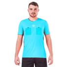 Camisa Masculina Juiz Árbitro Árbitragem TWR Fit Azul Claro