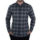 Camisa Masculina Lado Avesso ML Xadrez Flanelado Cinza - LH1