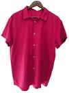 Camisa Masculina Lisa Colorida Manga Curta rosa tamanho GG