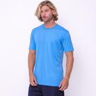 Camisa Masculina Manga Curta Gola Careca Uniforme Azul