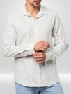 Camisa Masculina Manga Longa CKJ Slim Flamê Listras Verde Camisa Masculina Manga Longa CKJ Slim Flamê Listras Verde
