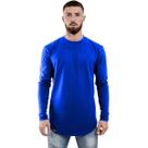 Camisa Masculina Manga Longa Longline Slim Top sem Capuz