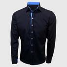 Camisa Masculina Manga Longa Slim Preto