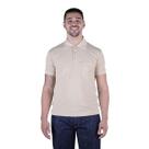 Camisa Masculina Modelo Gola Polo Tecido de Piquet Cor Areia