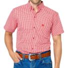 Camisa Masculina Ox Horns Xadrez Vermelha